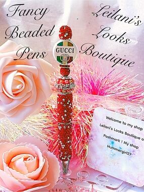 Fancy beaded Pen/gifts/multicolor circle/red beads/